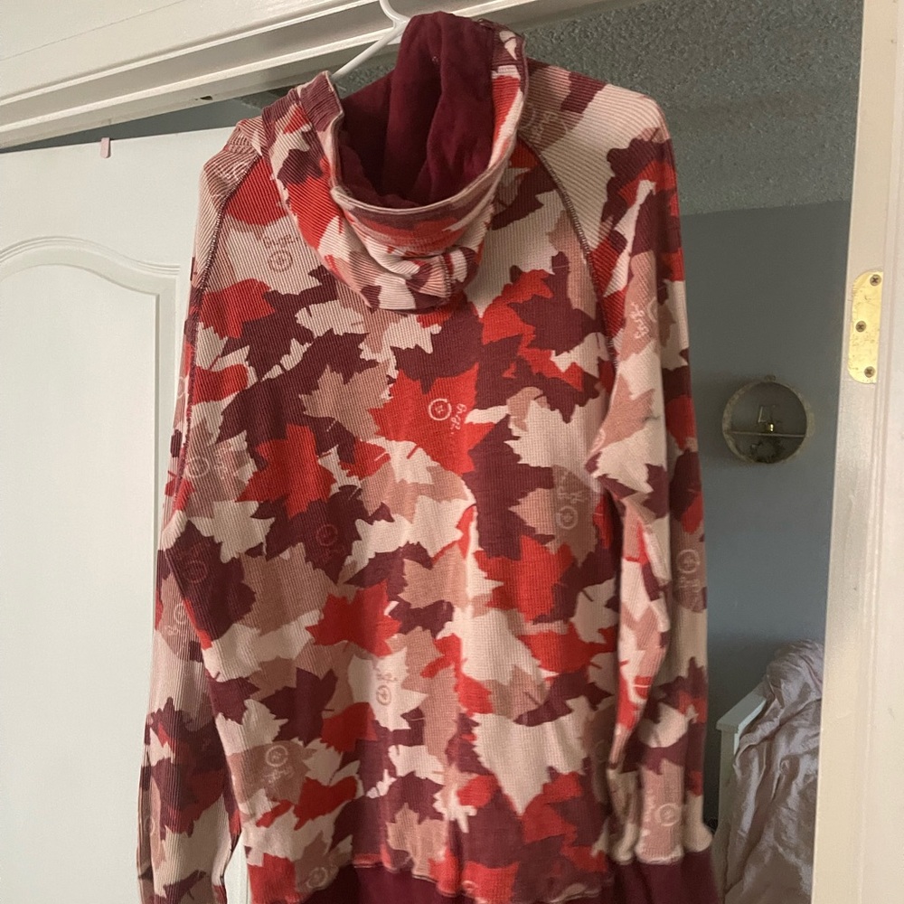 Roots Red and Cream Cowl Neck Sweater